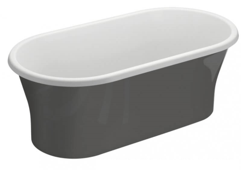Polimat Amona New bañera exenta 150x75 cm oval bicolor 00413