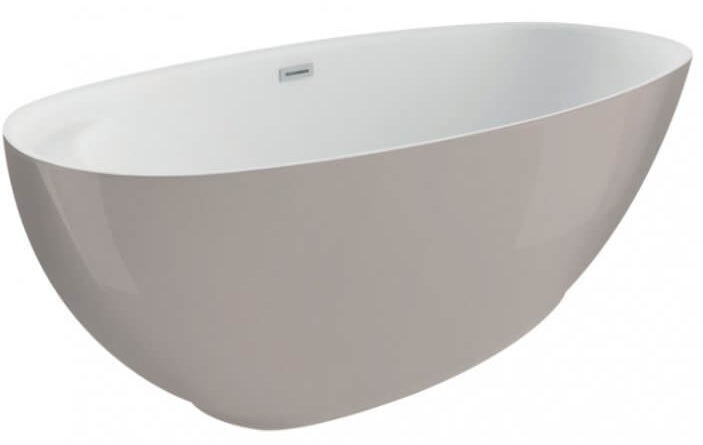 Polimat Kivi bañera exenta 165x75 cm oval bicolor 00475