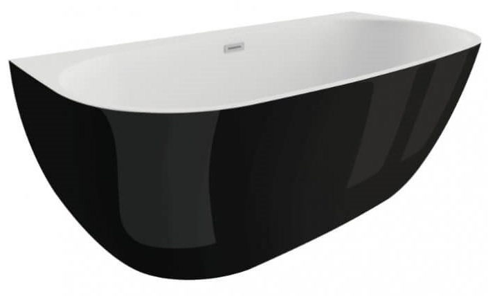 Polimat Risa bañera de pared 170x80 cm oval bicolor 00442