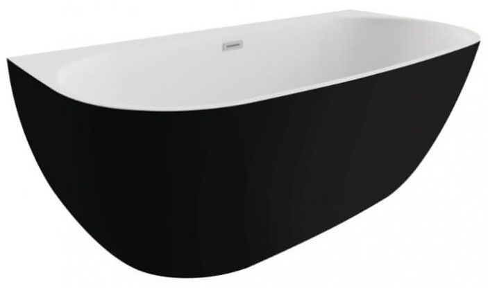 Polimat Risa bañera de pared 170x80 cm oval bicolor 00443