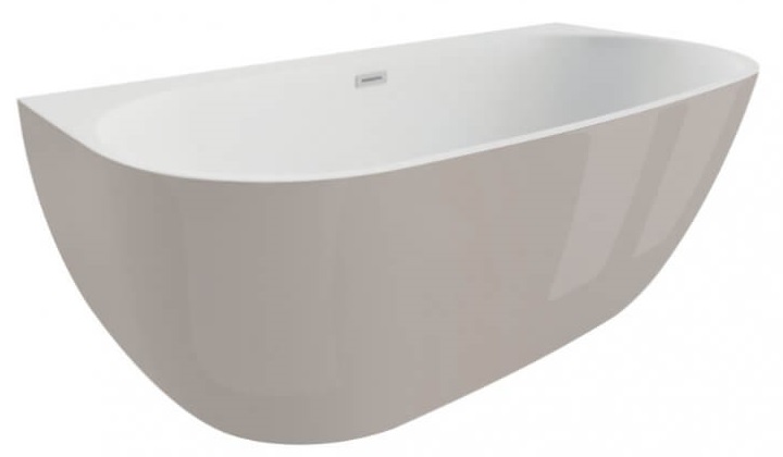 Polimat Risa bañera de pared 170x80 cm oval bicolor 00445
