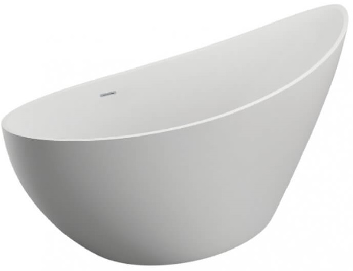 Polimat Zoe bañera exenta 180x80 cm oval blanco 00256