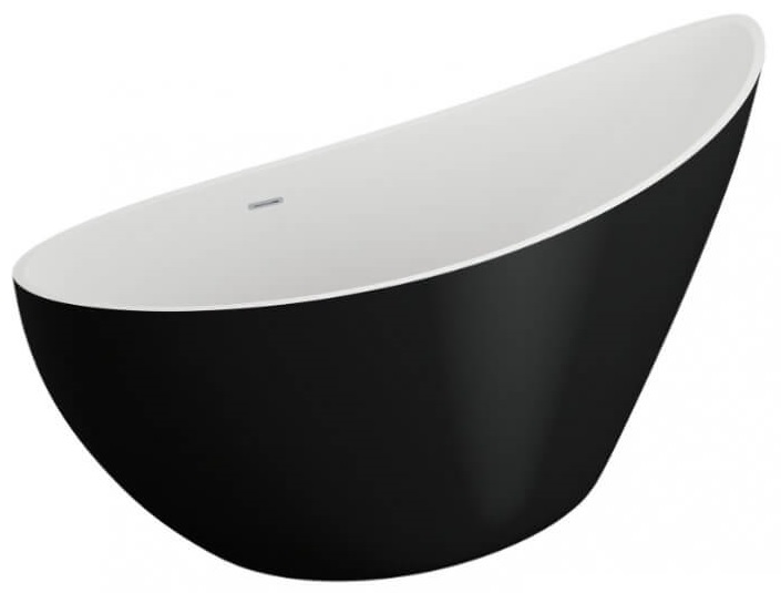 Polimat Zoe bañera exenta 180x80 cm oval bicolor 00332