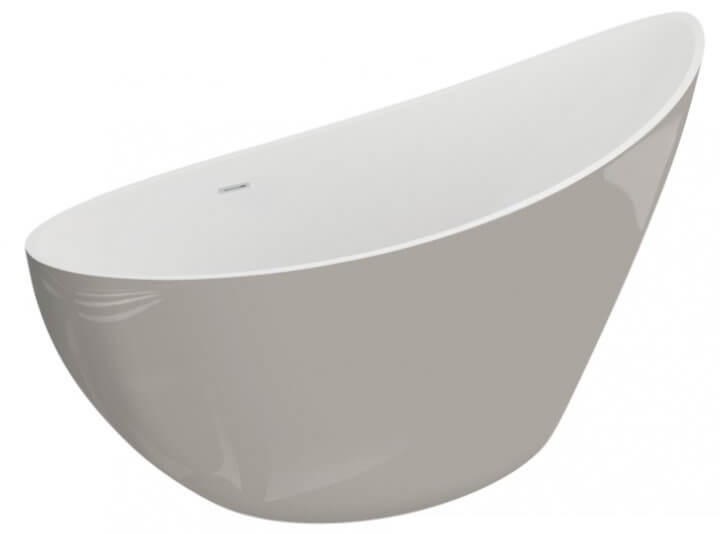 Polimat Zoe bañera exenta 180x80 cm oval bicolor 00407