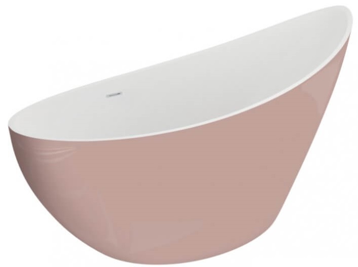Polimat Zoe bañera exenta 180x80 cm oval bicolor 00410