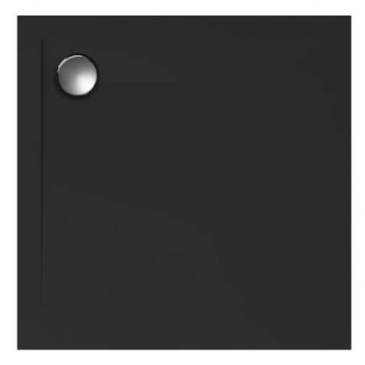 Polimat Geos plato de ducha cuadrado 100x100 cm negro 00395