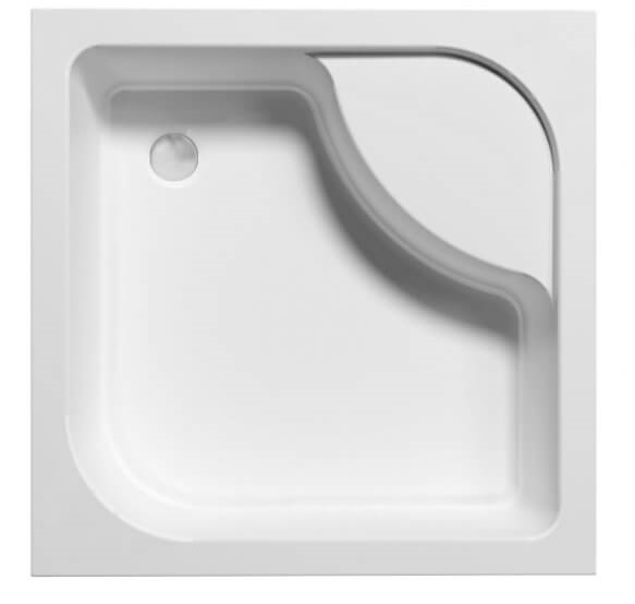 Polimat Tenor plato de ducha cuadrado 80x80 cm blanco 00326