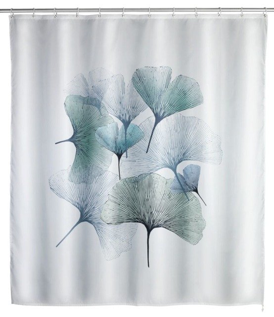 Wenko Gingko cortina de ducha 200x180 cm blanco-multicolor 24344100