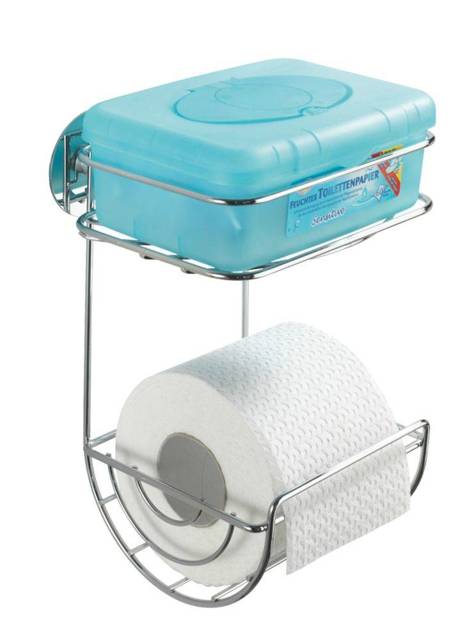 Wenko Turbo-Loc rund Stahl portarrollos de papel higiénico cromo 18773100