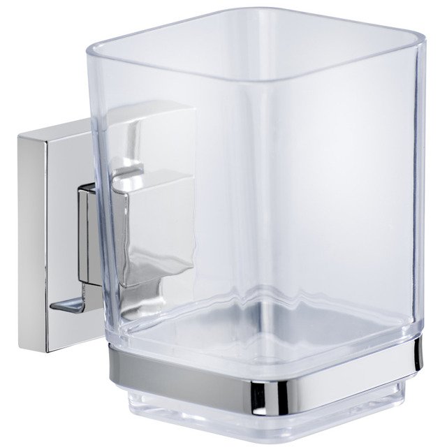 Wenko VL Quadro vaso para cepillos de dientes transparente 22680100