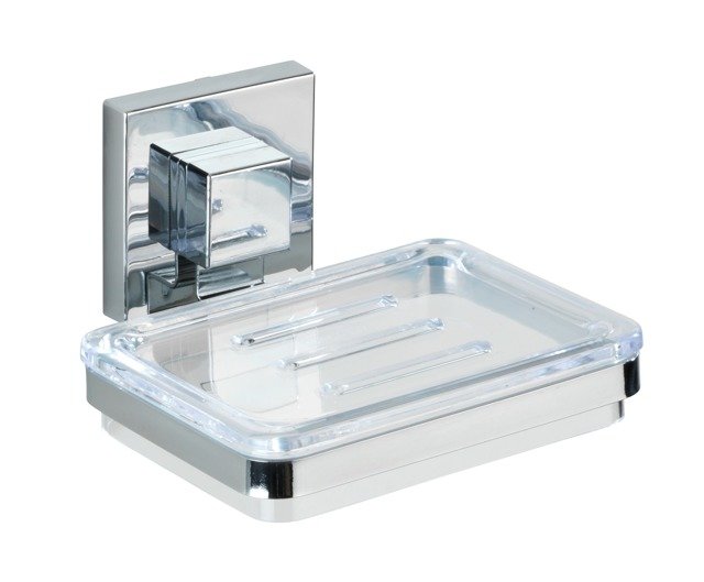 Wenko VL Quadro jabonera de pared transparente 22681100