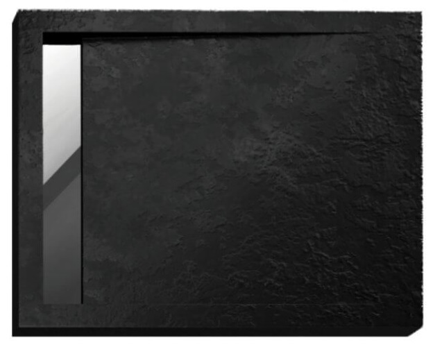 Polimat West New plato de ducha rectangular 110x90 cm negro 00354