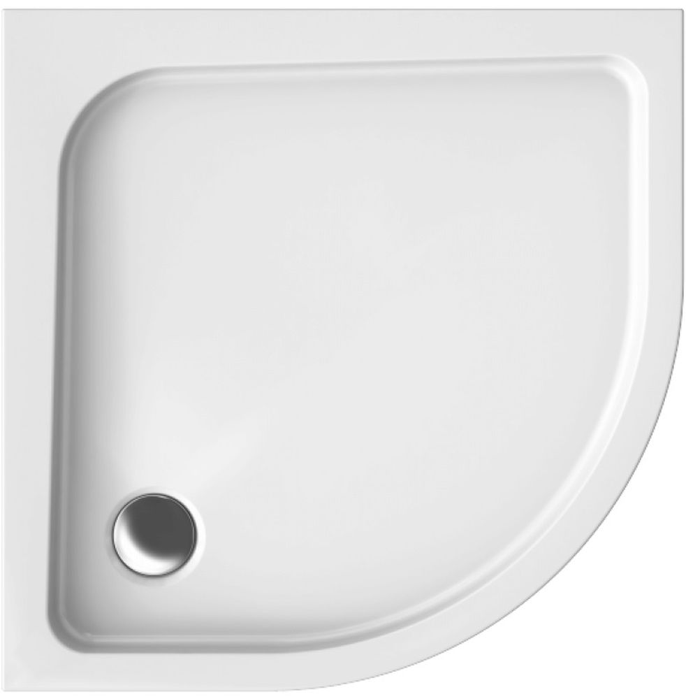 Polimat Pako plato de ducha semicircular 90x90 cm blanco 00110