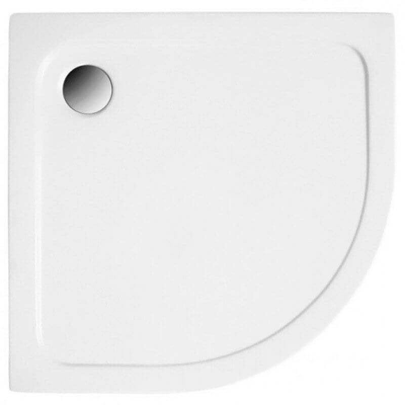 Polimat Standard plato de ducha semicircular 80x80 cm blanco 00786