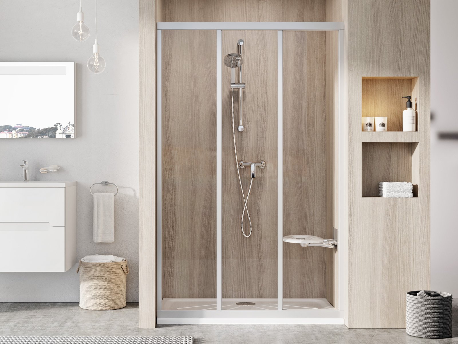 Ravak Supernova puerta de ducha 130 cm corredera satinado mate/vidrio transparente 00VJ0UR2Z1