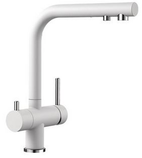 Blanco Fontas II grifo de cocina de pie cromo-blanco 523134