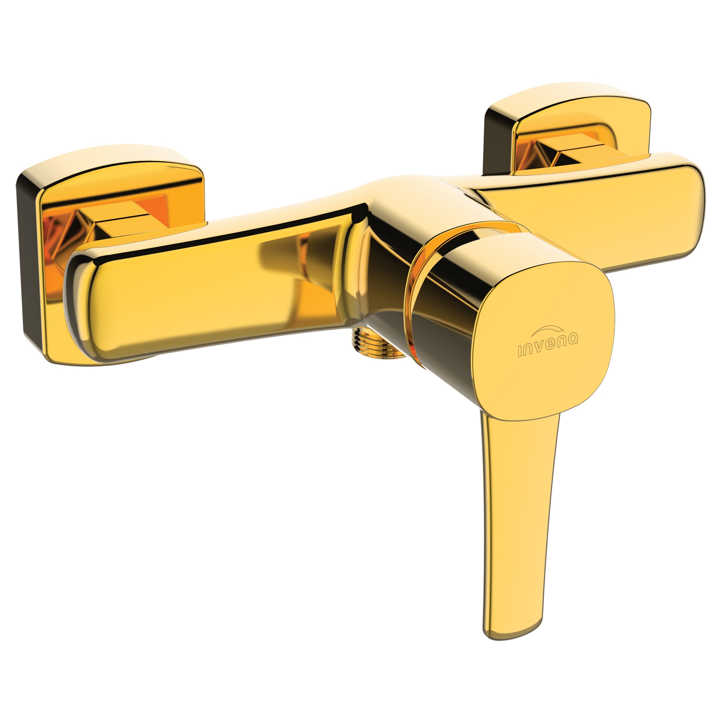 Invena Glamour grifo para ducha a pared oro BN-02-009