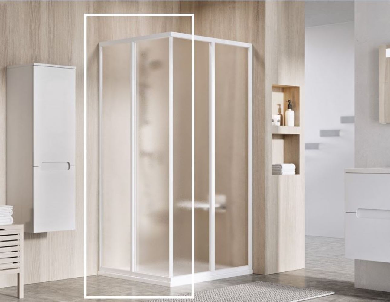 Ravak Supernova puerta de ducha 75 cm corredera blanco brillante/ 14V301O2ZG