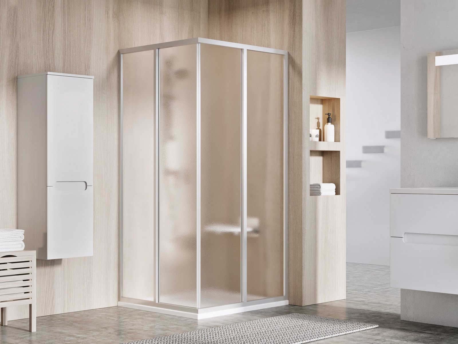 Ravak Supernova puerta de ducha 80 cm corredera satinado mate/ 14V40UO2ZG