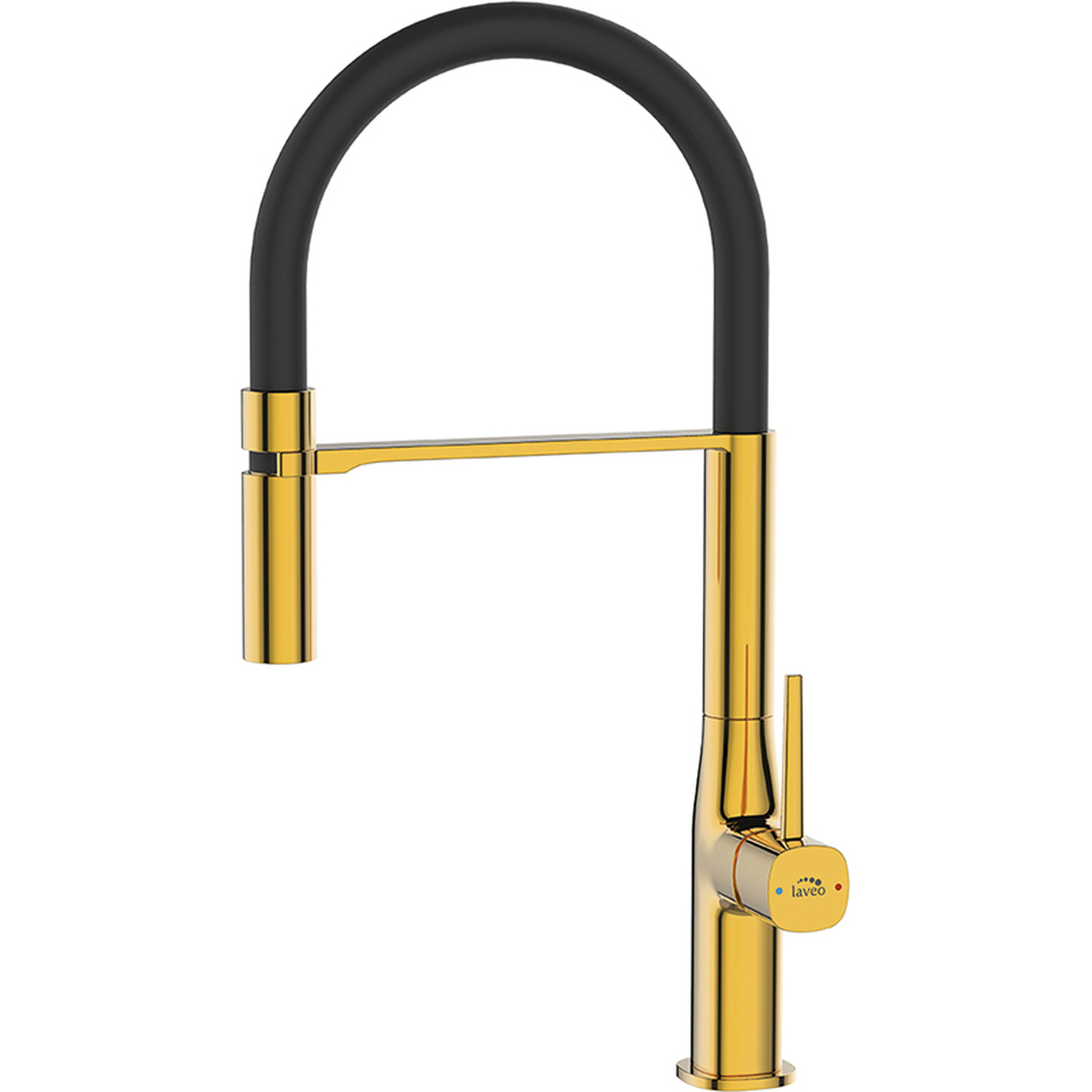 Laveo Pola grifo de cocina de pie negro-oro/oro arcaico BAPG78D
