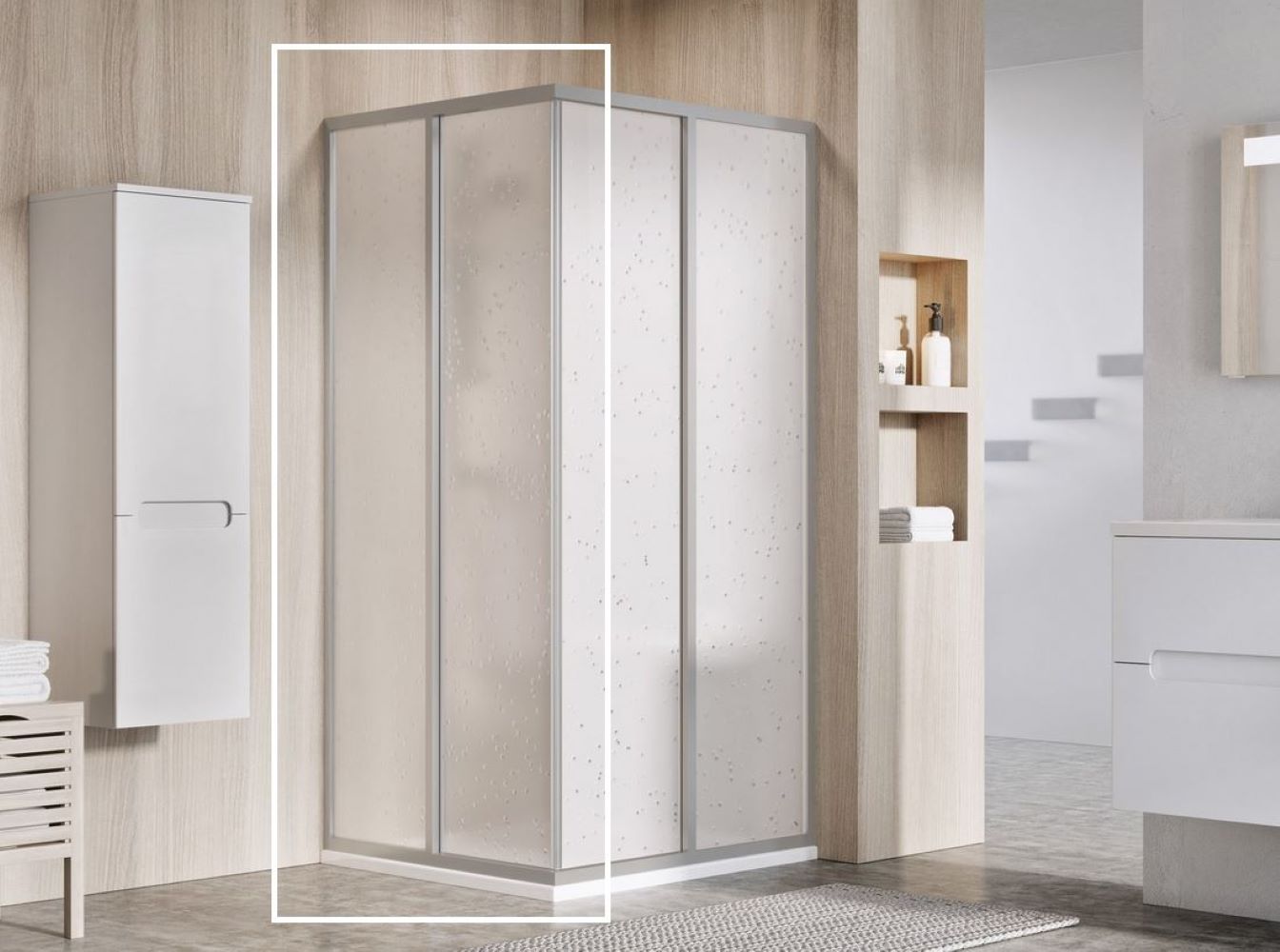 Ravak Supernova puerta de ducha 90 cm corredera satinado mate/poliestireno 14V70UO211