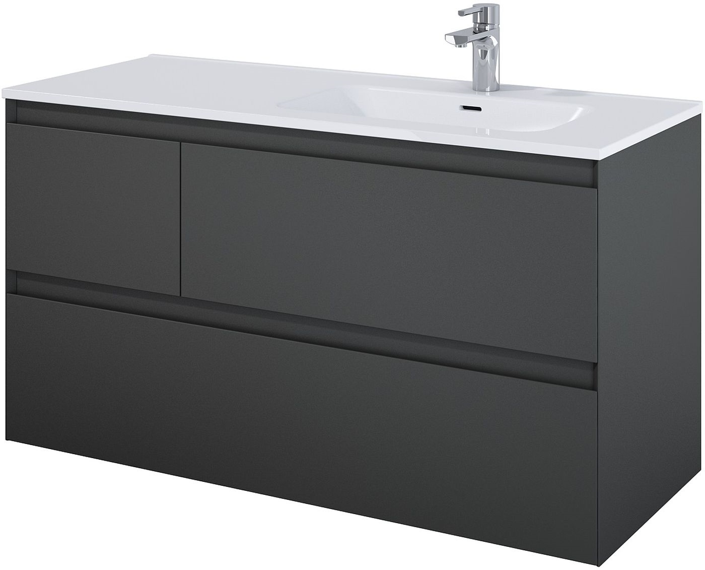 Elita Split armario 120x45.8x63.5 cm suspendido, para lavabo antracita RE012005156010