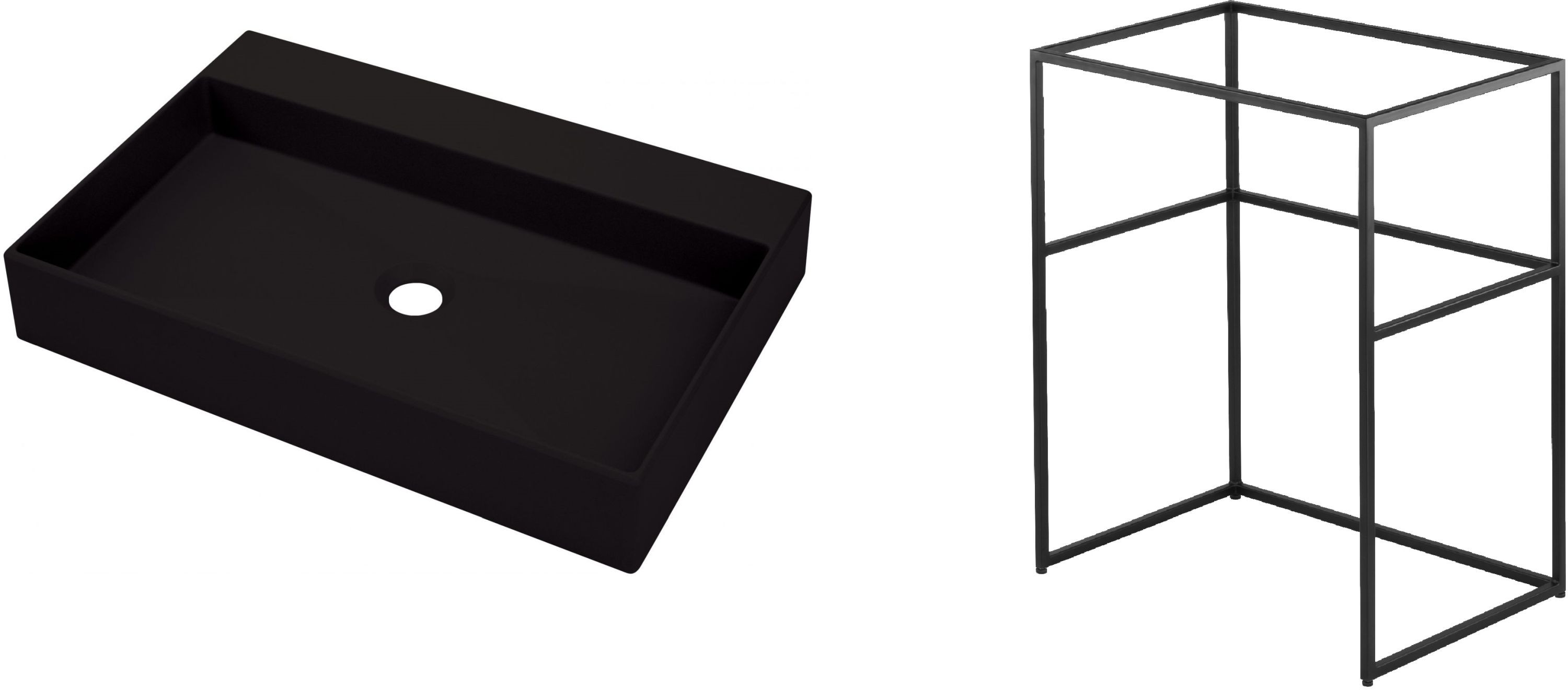 Conjunto consola Deante Correo CKC_N60A, lavabo Deante Correo CQR_NU6S