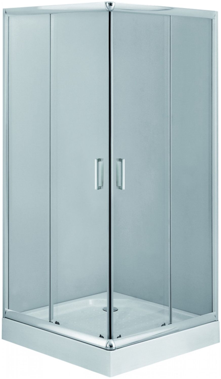 Conjunto cabina de ducha Deante Funkia KYC_041K, plato de ducha cuadrado Deante Corner KTC_041B, NHC_025C