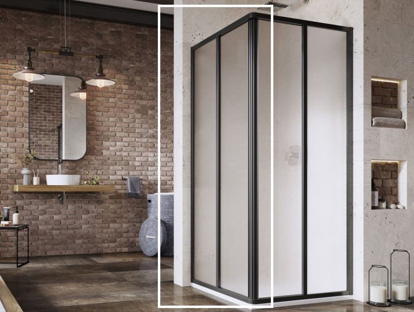 Ravak Supernova puerta de ducha 100 cm corredera negro mate/ 14VA03O2ZG