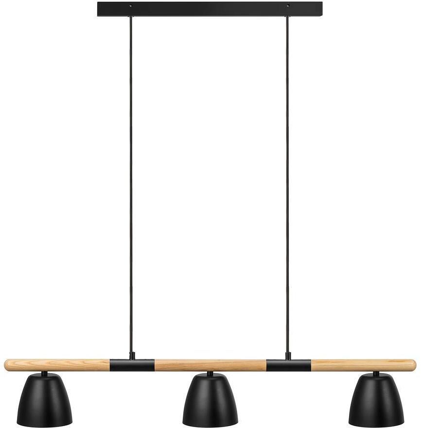 Nordlux Theo lámpara colgante 3x35 W negro-madera 2112603003