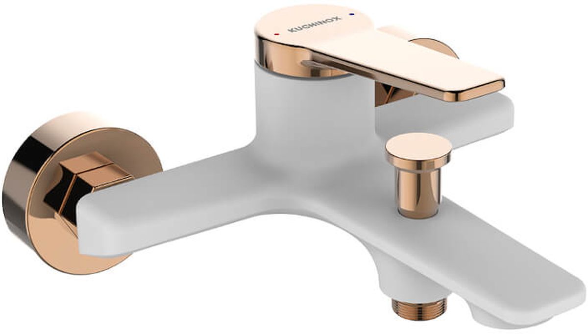 Kuchinox Alanis grifo de bañera y ducha a pared blanco BQI610D