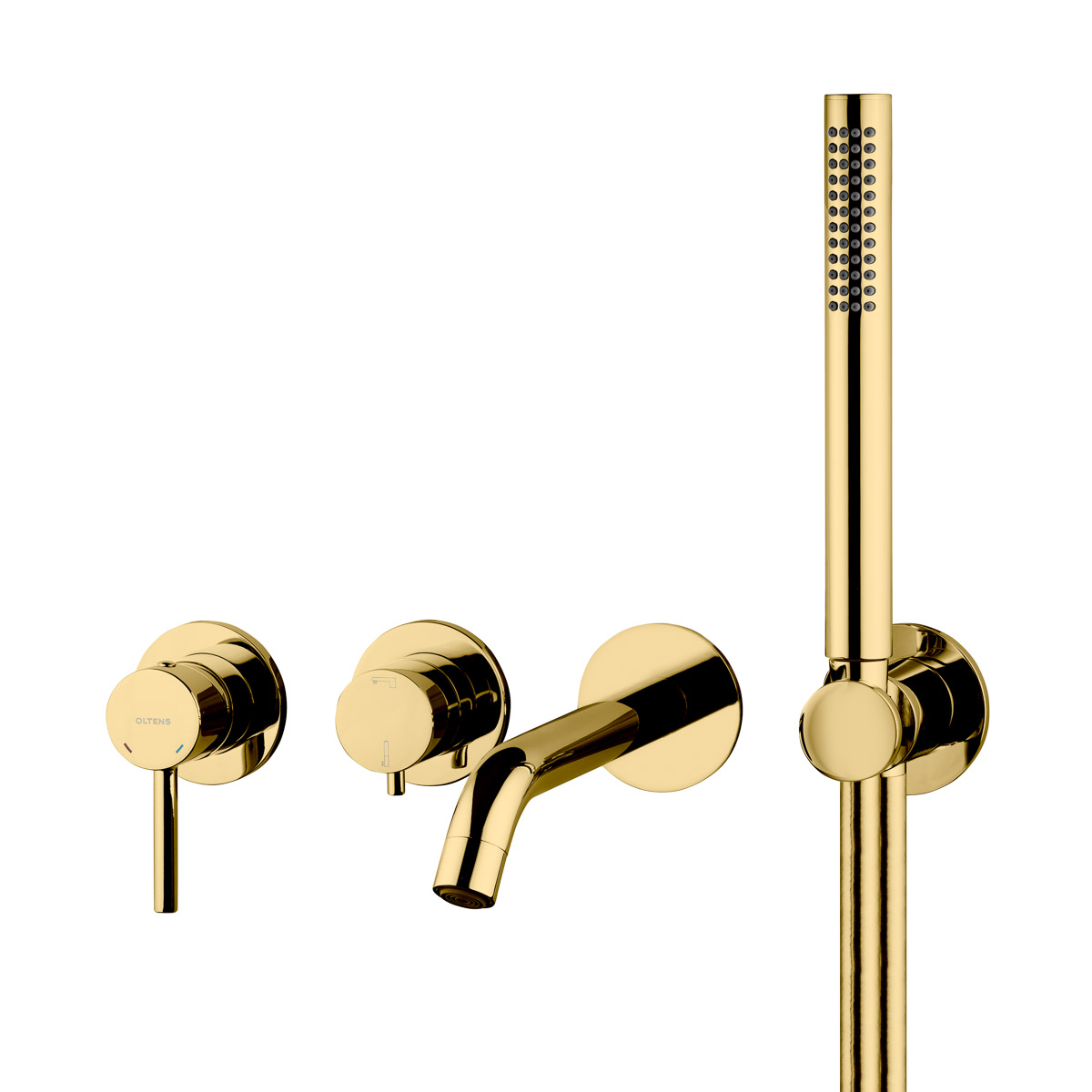 Oltens Molle grifo de bañera y ducha empotrado oro brillo 34105800