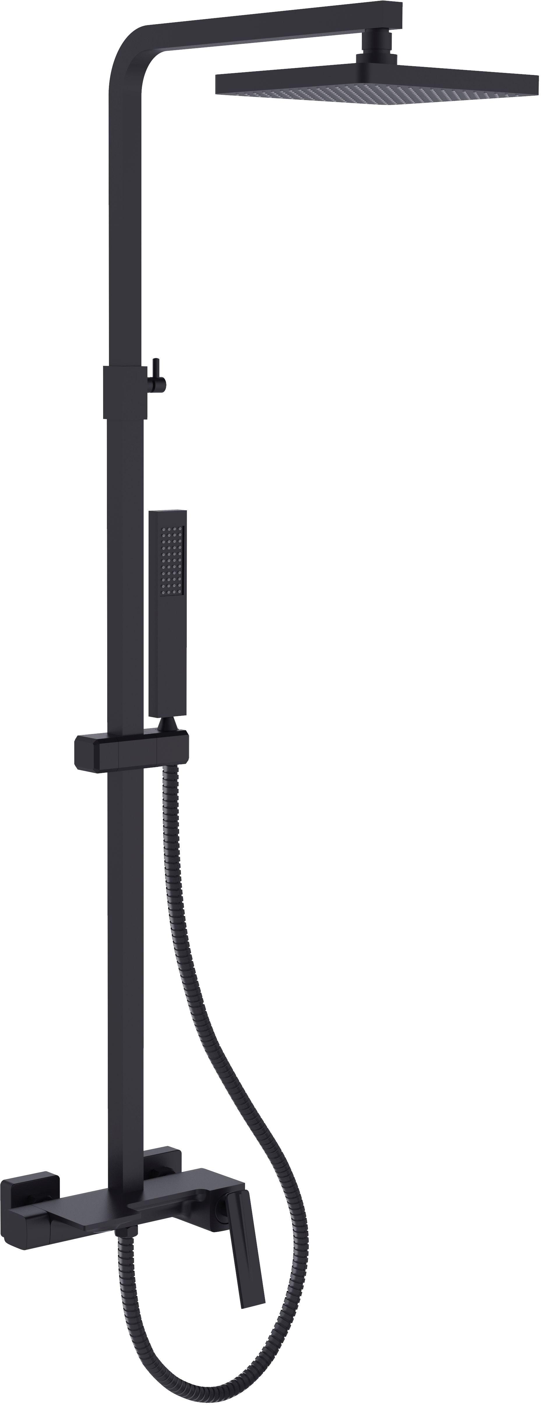 Besco Aspira conjunto de ducha a pared negro BP-AN-CZ