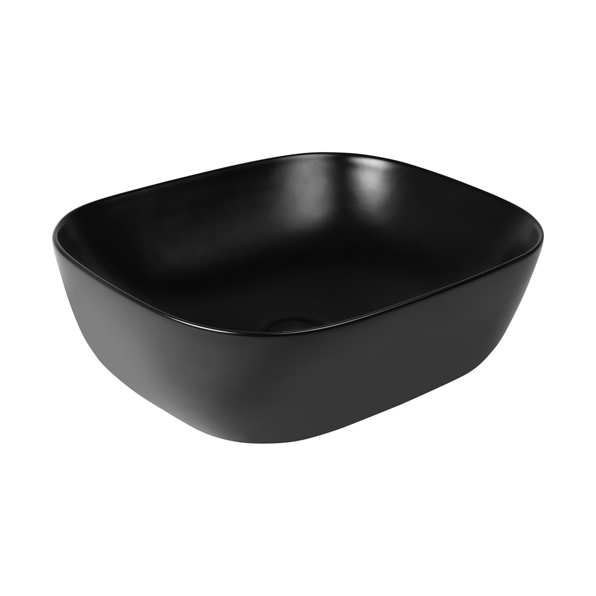 Oltens Hamnes lavabo 46.5x37.5 cm oval sobre encimera negro 40301300