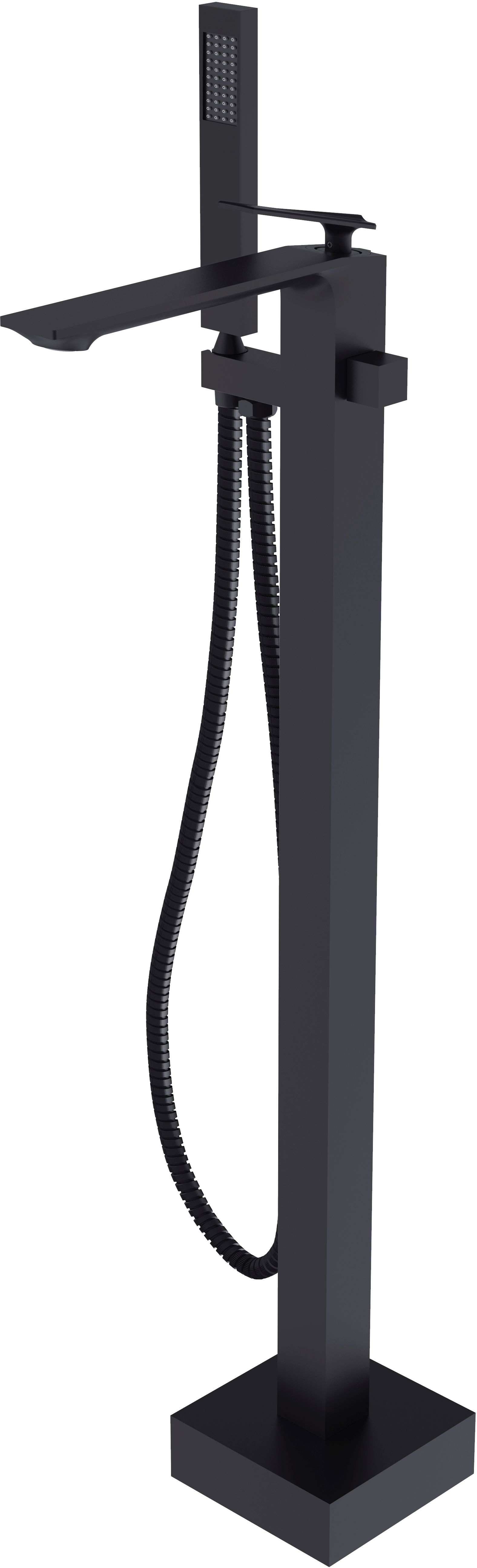 Besco Aspira grifo de bañera y ducha en suelo negro BW-A-CZ