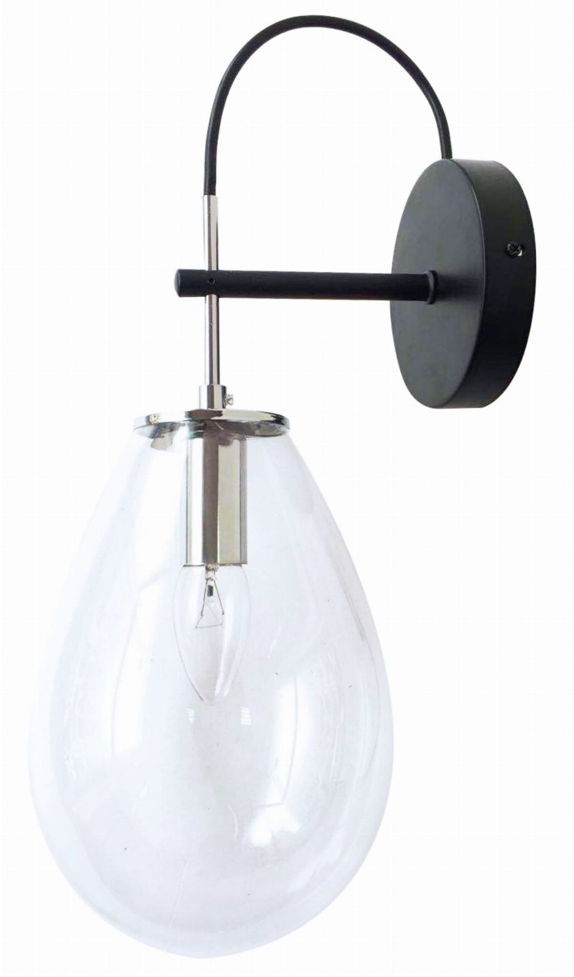 Light Prestige Fondi lámpara de pared 1x40 W negro-transparente LP-1214/1W