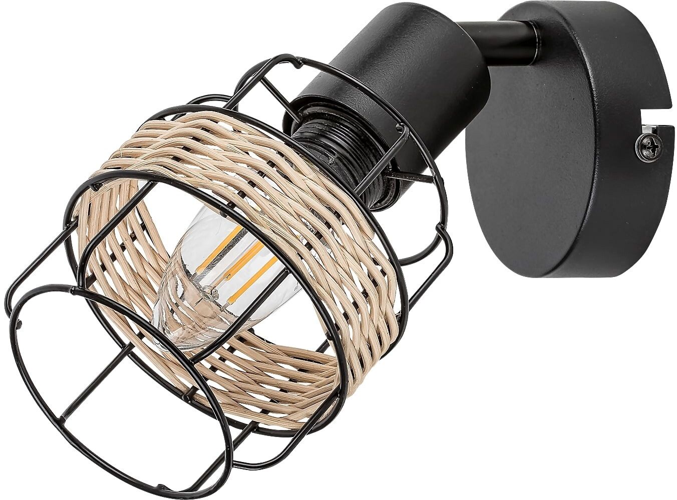 Rabalux Indiana lámpara de pared 1x25 W negro 5281
