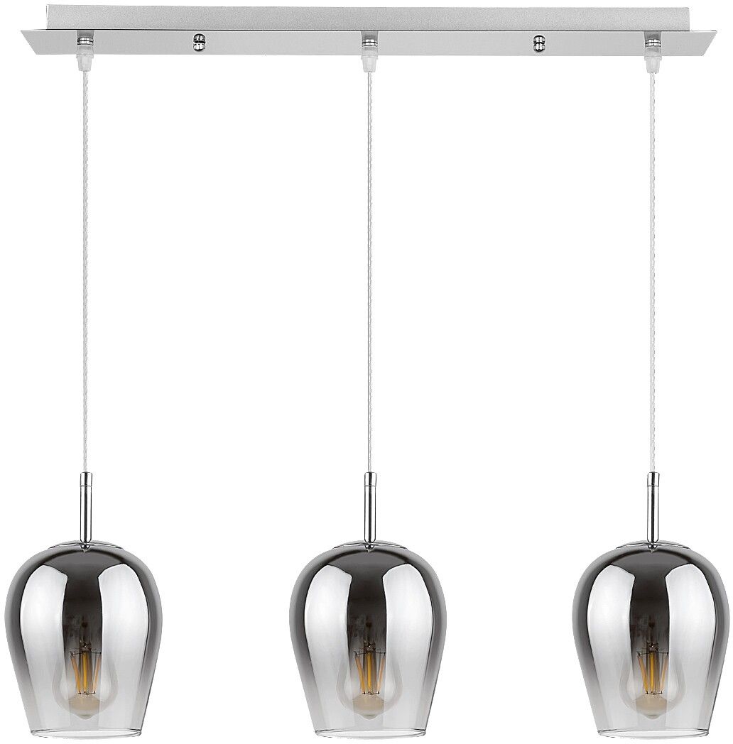 Rabalux Petunia lámpara colgante 3x60 W cromo-humado 5253