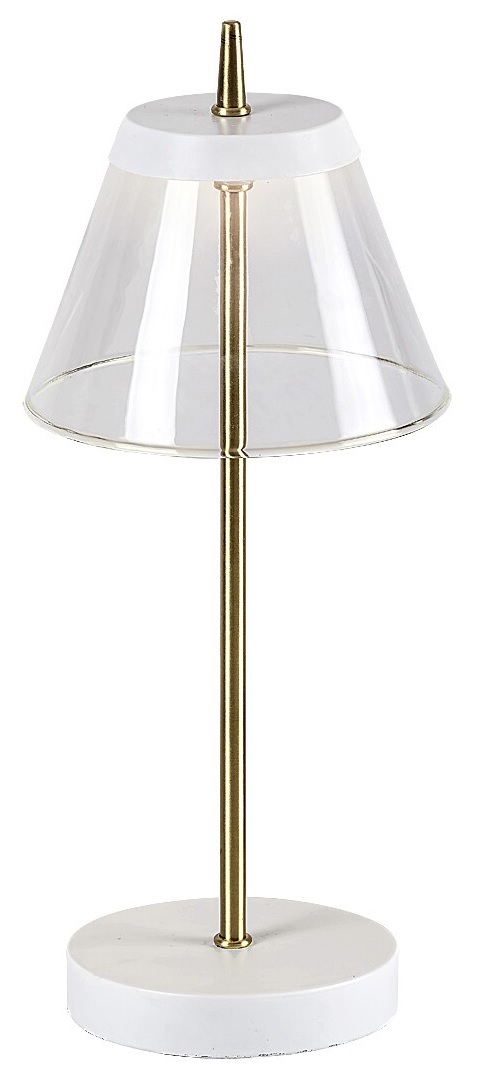 Rabalux Aviana lámpara de sobremesa 1x6 W blanco-transparente-latón 5030