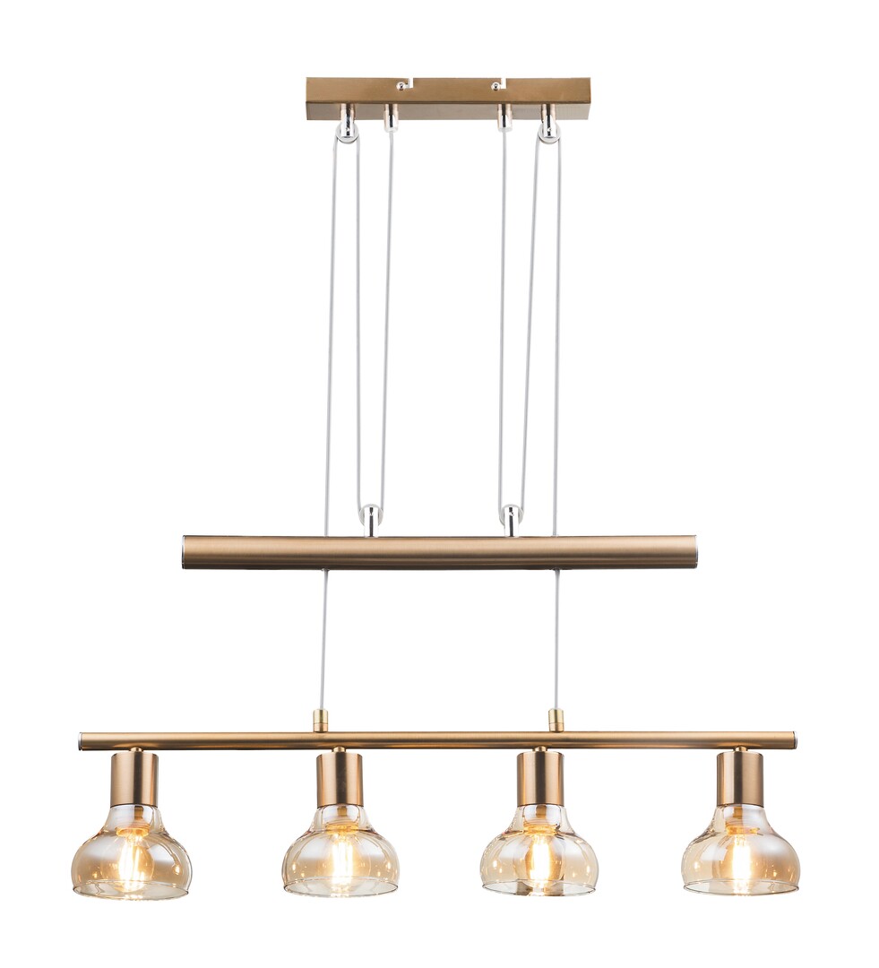 Rabalux Holly lámpara colgante 4x40 W latón-ámbar 5551