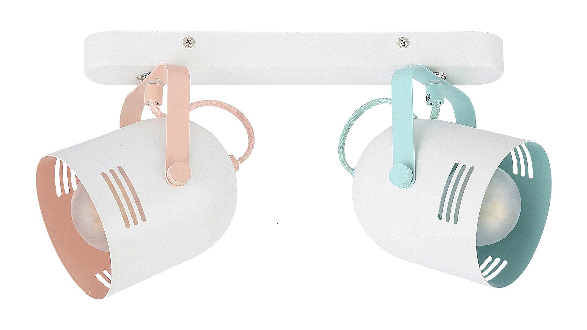 Rabalux Minuet lámpara de techo 2x40 W blanco-rosa-menta biała/miętowa/różowa7013