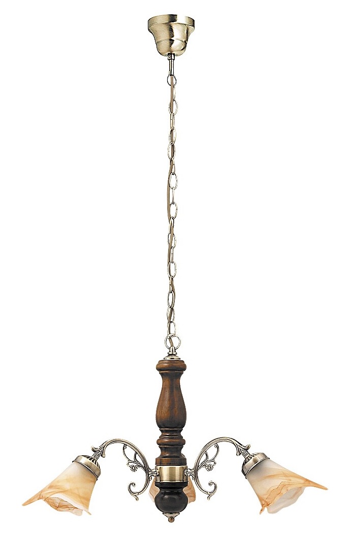 Rabalux Rustic 3 lámpara colgante 3x40 W latón-marrón 7093