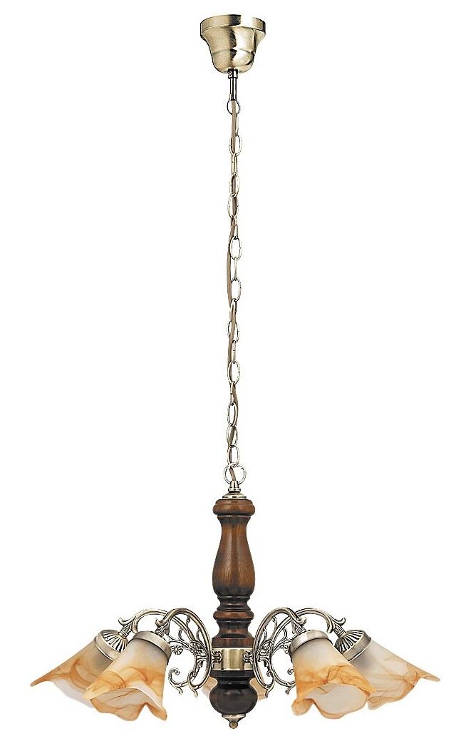 Rabalux Rustic 3 lámpara colgante 5x40 W latón-marrón 7095