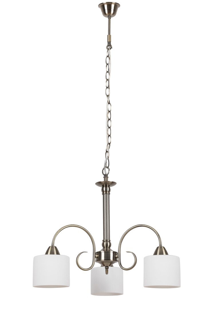 Rabalux Edith lámpara colgante 3x60 W blanco-latón 7275