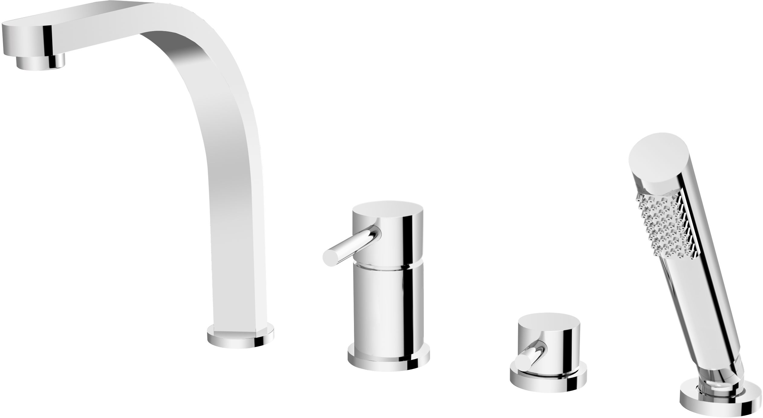 Besco Decco grifo de bañera y ducha en bañera cromo BW-D4-CH