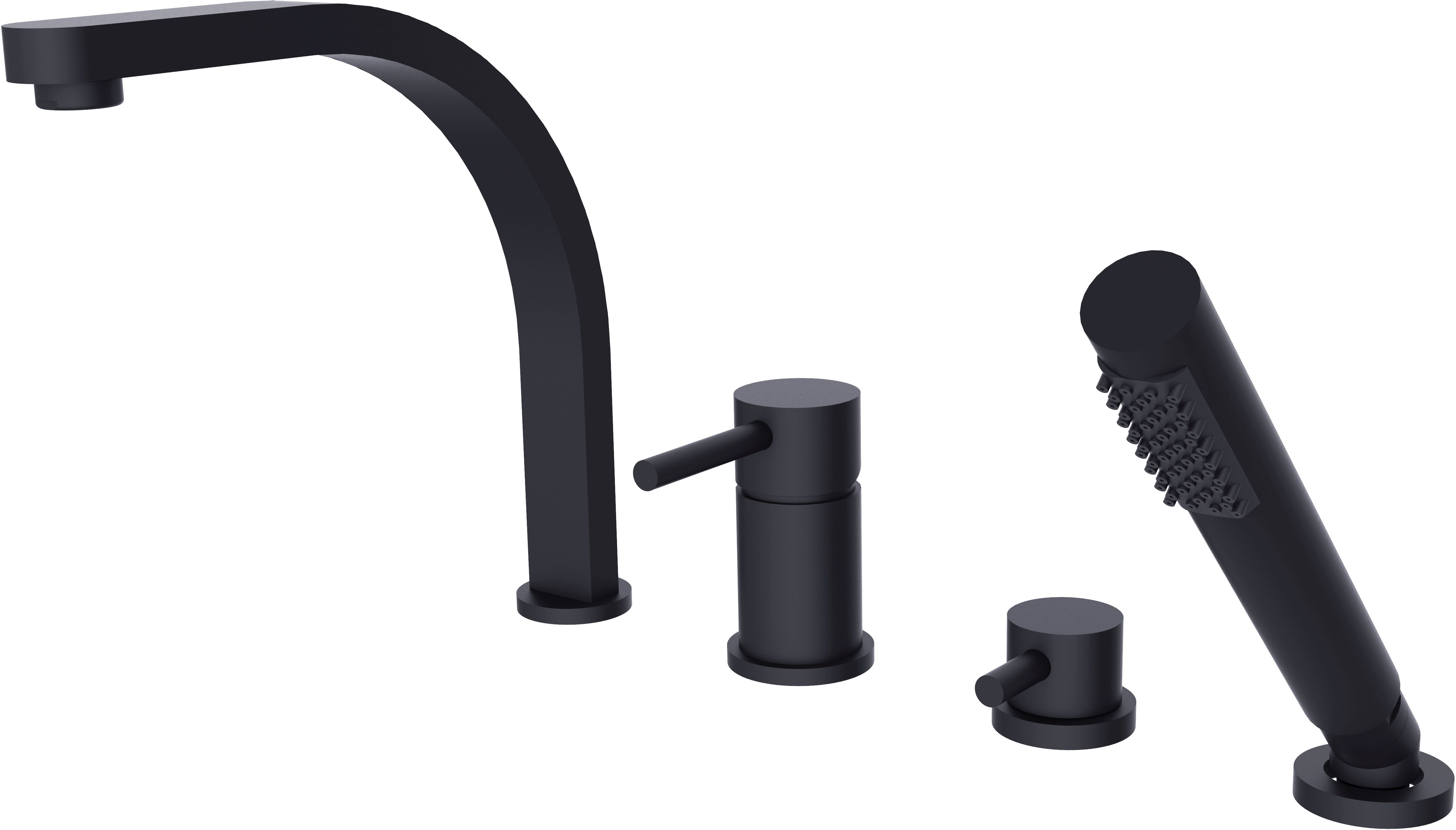 Besco Decco grifo de bañera y ducha en bañera negro BW-D4-CZ