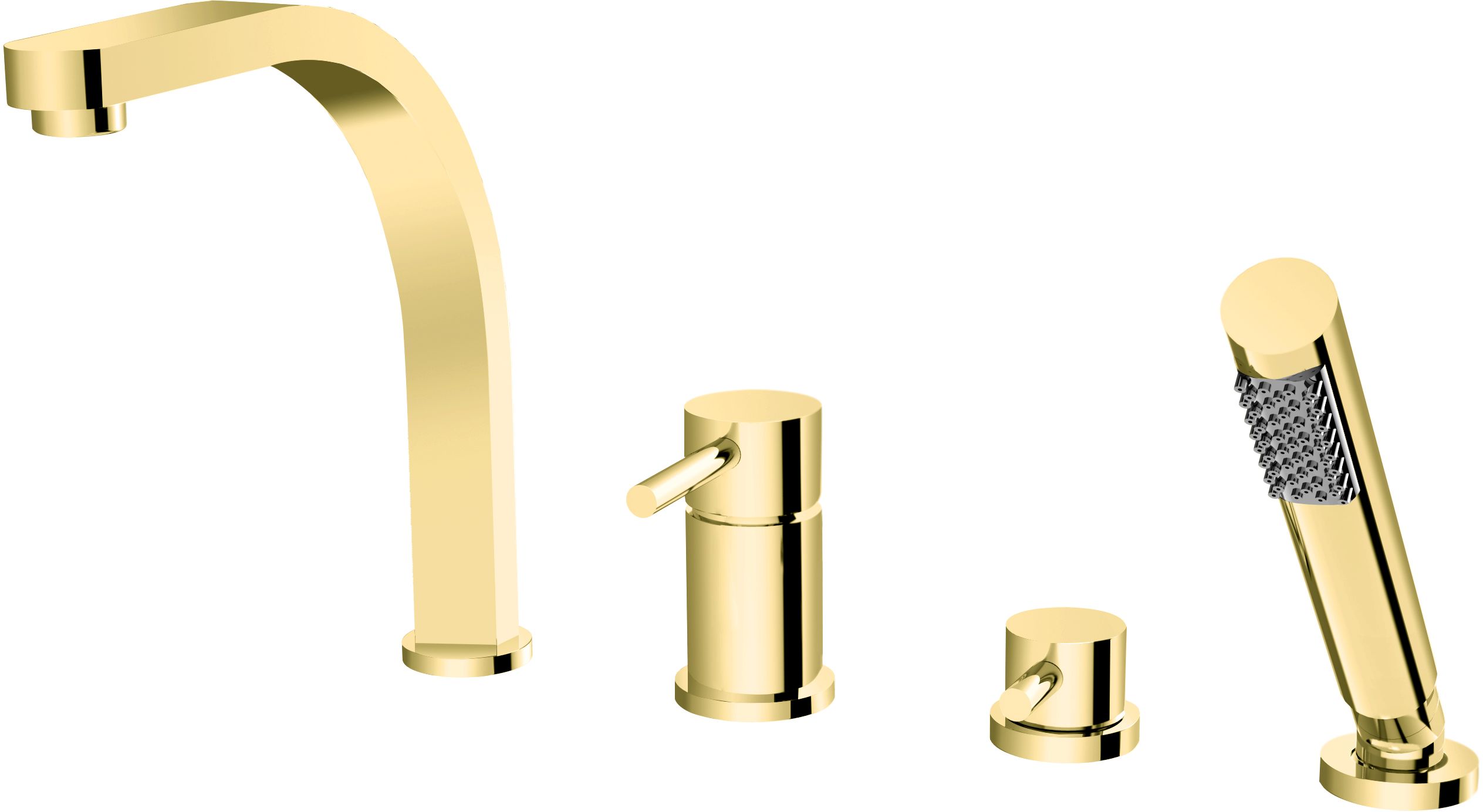 Besco Decco grifo de bañera y ducha en bañera oro BW-D4-ZL