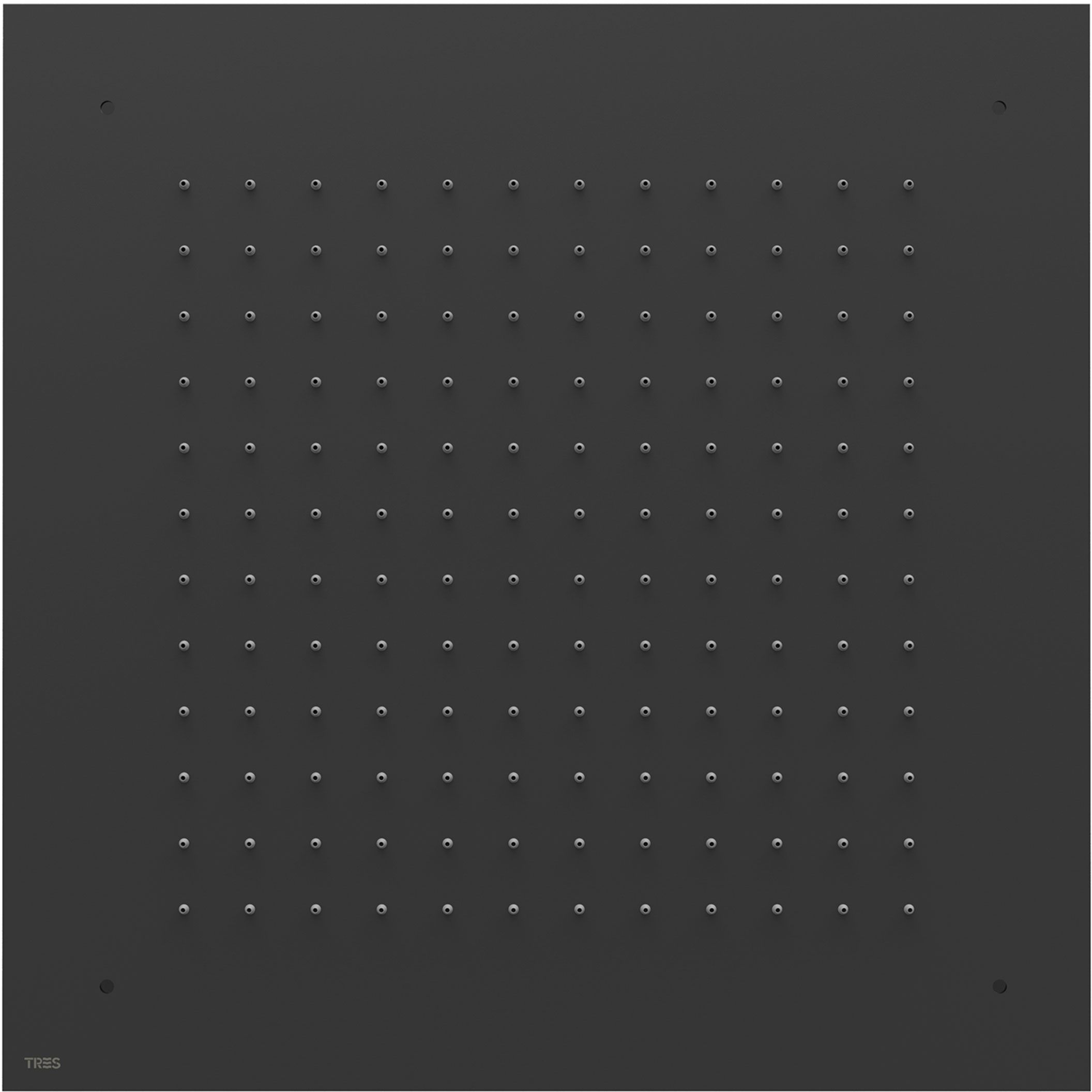 Tres Exclusive ducha con efecto lluvia 38x38 cm cuadrada negro 134944NM