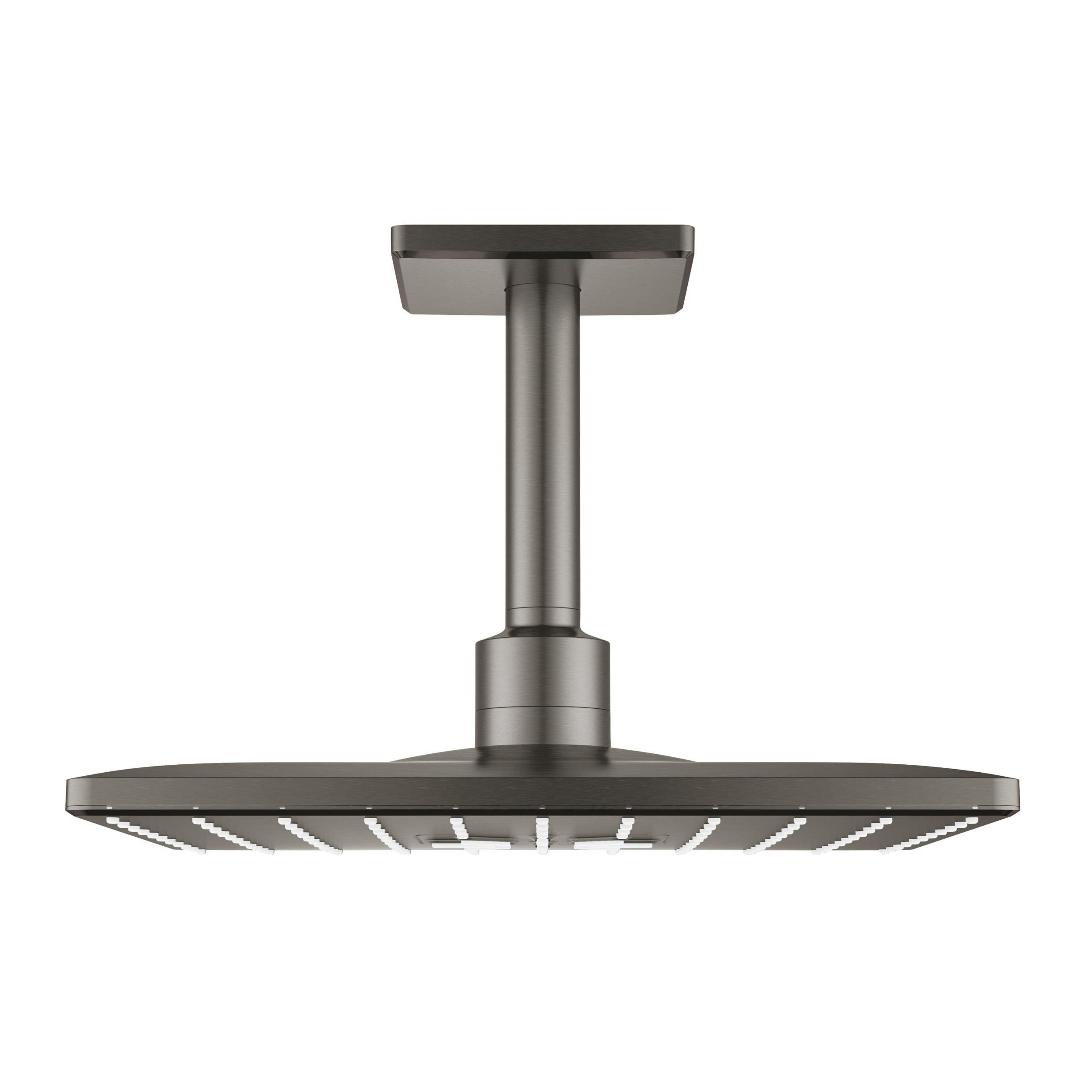 Grohe Rainshower ducha con efecto lluvia 31x31 cm cuadrada Brushed Hard Graphite 26481AL0