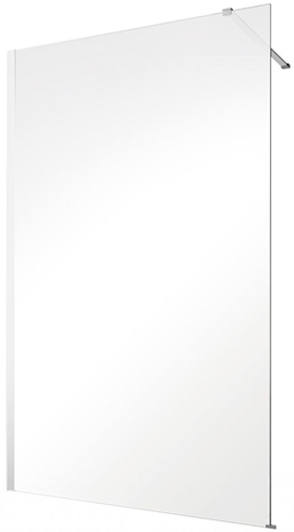 Besco Eco-N Walk-In ścianka prysznicowa 120 cm chrom/szkło przezroczyste EN-120-195C